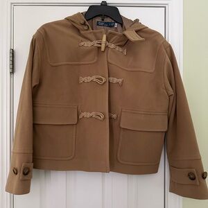 Tan Utility Jacket with Toggle Closures